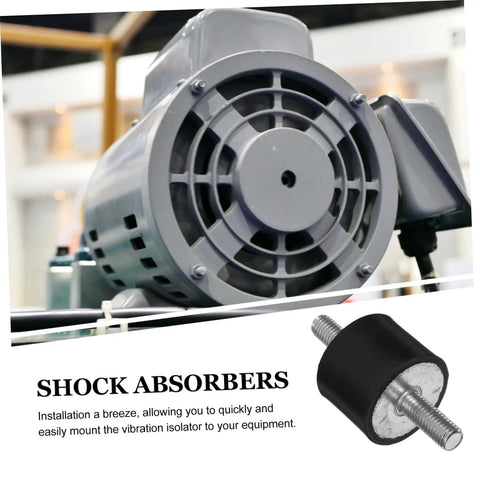 Four Piece Vibration Isolation Mount Kit For Fitness Gear Quiet Shock Absorbers Easy Install Rubber Isolators To Cut Noise And Vibration Stable Heavy Duty Mounts For Home Gym Air Equipment, black rubber mount