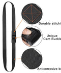 Adjustable Cam Buckle Tie Down Straps 1.5 Inch By 8 Feet Heavy Duty Nylon Lashing Straps close-up of durable stitching and cam buckle