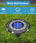 Solar Ground Lights Outdoor With 12 LEDs Auto Changing Multi Color Cool Glow Garden Pathway Lights Waterproof Yard Decor