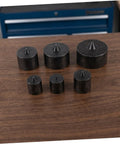Heavy Duty Machine Shaft End Protectors With Precision Fit For Jjf Gripomatic Pullers and Spindle Axle Safety Covers, black round caps.