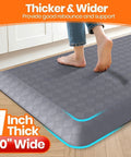 Anti Fatigue Kitchen Mat 72 By 20 Inches One Inch Thick Non Slip Heavy Duty Water Resistant Rug shown in kitchen setting