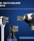 14 Piece Bolt Extractor Kit For Stripped Damaged Rusted And Frozen Nuts And Bolts Three Eighths Inch Drive Socket Set With SAE And Metric Sizes Lug Nut Remover Ready To Tackle Stubborn Fasteners sockets on ratchet and power tool