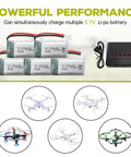 5 Pack 3 7V 400mAh Li Battery Set With 5 In 1 Charger For SYMA Q11 H99W H31 H6C H98 AT-96 TR-C385 TR-P51 TR-F22 Quadcopter