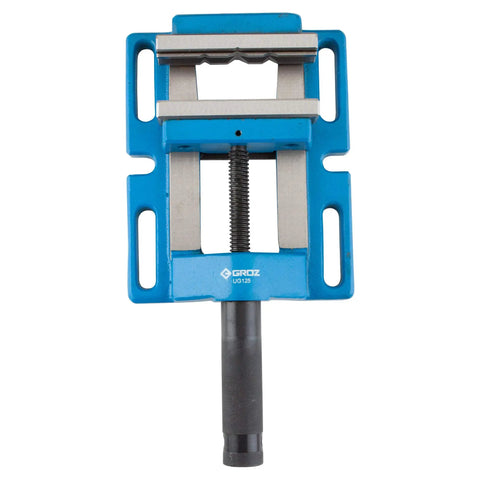 5 Inch Unigrip Drill Press Vise With 4-3/8 Inch Jaw Opening Built Tough For Daily Shop Use Cast Iron Body with blue finish