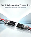 Heat Resistant Push In Wire Connectors With Levers No Fuss Quick Clamp Terminals For Led Strip And Model Wiring with clear structure.