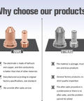 Ours vs Others comparison of plasma cutter nozzles and electrodes for better conductivity and quality standards.