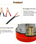 12V Submersible Deep Well Water Pump With 1 Inch Outlet For Irrigation And Home Use Upgraded Copper Motor