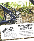 Trail Tough Mountain Bike Disc Brake Kit Equipped With Lightweight Hollow Rotors And Insanely Grippy Mechanical Calipers Designed For Gnarly Descents And Dead Accurate Stopping Power, close-up view of the rear brake caliper and rotor.