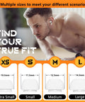 Premium Replacement Ear Tips For Apple AirPods Pro 2nd And 1st Gen White 4 Pairs Soft Silicone Buds showing different sizes XS, S, M, L for a perfect fit.