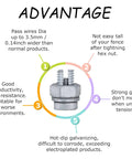 Heavy Duty Split Bolt Fence Connectors For Electric Fence Wire Systems, Durable Galvanized Bolt With Aluminum Nut, Product Advantages