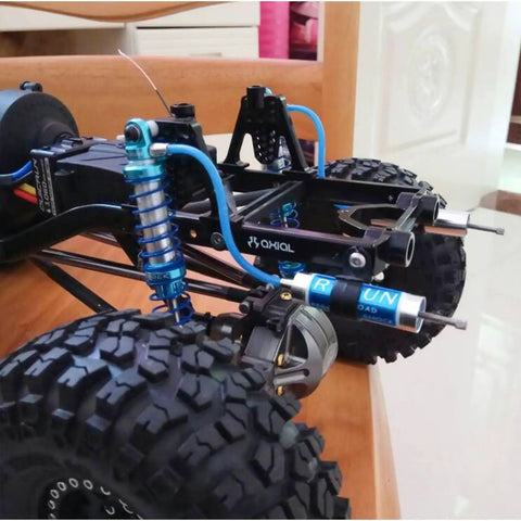 Adjustable Oil Piggyback RC Shock Absorber 70-123mm with remote reservoir for 1/10 scale crawler Axial SCX10 CNC aluminum.