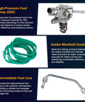 GDI High Pressure Fuel Pump Kit With 12626354 Intake Manifold Gaskets And 12677004 Intermediate Fuel Feed Pipe For GM Vehicles 2014-2020