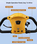Kickin Up Dust 4 Wheel Electric Golf Cart Sweet Comfort Mobility Scooter dashboard with controls and display for mature riders.