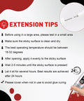 Instructions and close-up of B7000 glue for Clear 110ml Precision Tip Glue 4 Pack For Rhinestones Nails Jewelry Shoes And Crafts