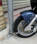 Motorcycle secured with 8mm Thick Hardened Steel Chain Lock With Beam Padlock 1.64 Feet Long Outdoor Security Chain For Bicycles Motorcycles