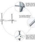 Image showing Heavy Duty Drywall Toggle Bolts And Wing Nut Kit M5 M6 Full Thread Iron Bolts for hanging heavy stuff in walls.