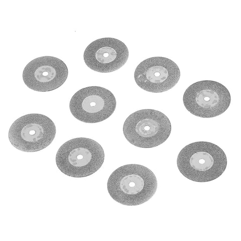 Versatile Burs Saw Blades Cutting Discs Tool Accessories Set Pro Grade Engraving Grinding Polishing Metal Wood Crafts 30 Burs 10 Blades 2 Mandrels Durable Complete Kit, 10 gray cutting discs