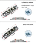 Heavy Duty Plastic Steel Sliding Door And Window Rollers Featuring Thickened Double Groove Bearings That Roll Like Butter Upgrade Your Patio Gliders With Built Tough 14Mm Or 16Mm Track Pulleys showing 88 type double wheel and sheave dimensions.