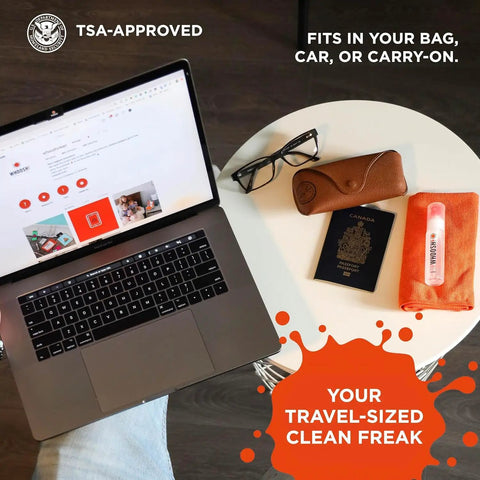 Refillable Screen Cleaner Kit With Microfiber Cloth For MacBook, iPhone, iPad And Eyeglasses, Pocket-Sized 1 Fl Oz Bottle