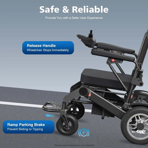 Side view of 24V DC Wheelchair Joystick Controller with Brake, 360 Degree Free Steering for Electric Mobility Wheelchairs, model WB5003.