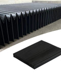 CNC Accordion Rubber Cover 16.5cm for milling machine stretchable dustproof and oilproof PVC bellows guard, side view.
