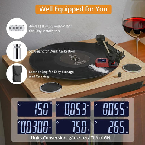 Digital Turntable Tracking Force Scale Gauge For Vinyl Nerds Precise Stylus Pressure Meter For Accurate Cartridge Readouts Protect Records And Tonearm Easy Calibration And Superior Sound on turntable