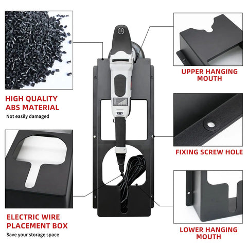 Two Pack Polisher Holder Wall Mount Kit Dual Station Rack for Polishing Machines ABS Mount Details
