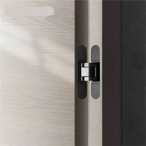Two Pack Three Dimensional Adjustable Invisible Hinge For Hidden Folding Doors 180 Degree Cross Hinge Concealed Inner Opening