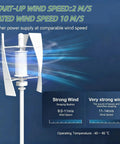 1000W Vertical Wind Turbine Kit With 3 Fiberglass Blades And Controller 12V/24V/48V Output Copper Wire Permanent Magnet Generator