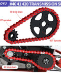 60 Tooth Sprocket 420 Mini Bike Chain Kit Replacement For Coleman CT200U CT200UEX BT200X Baja Warrior Massimo MB200