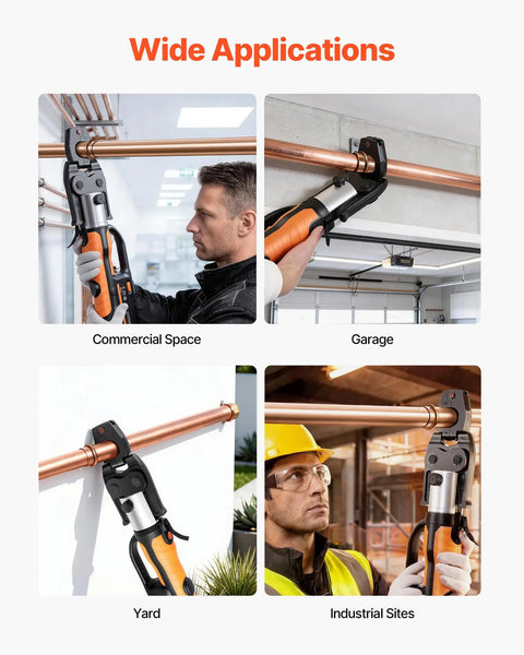 ProPress 5-Piece Pressing Kit With 1/2, 3/4, 1 And 1-1/4 Inch Rings And R8 Actuator for copper piping in various settings