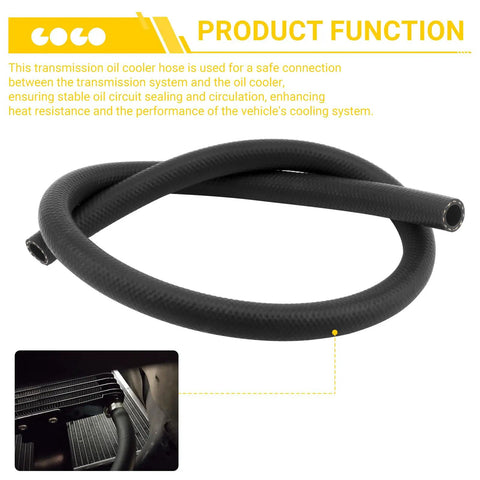 Half Inch ID Transmission Oil Cooler Hose Replacement For Transmission Line coiled on white background
