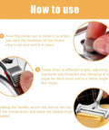 How to use Adjustable Cheese Slicer With Four Replaceable Stainless Wires Heavy Duty Aluminum Alloy Handheld Cheese Cutter.