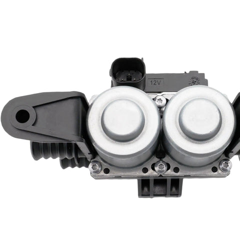 Heater Control Valve Solenoid For BMW X5 X6 2004 2019 E53 E70 F15 F16 HVAC Water Valve Replacement Direct Fit showing dual solenoid cylinders