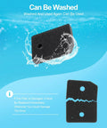 Must Have Plinth Filter Replacement For T1 Dryer 9164761, washable foam filter shown whole and split.