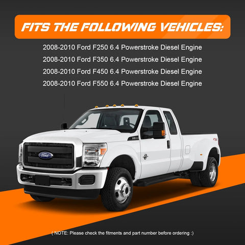 Image showing a 2008-2010 Ford F-350 6.4L Powerstroke Diesel Truck compatible with Ford 6.4L Powerstroke Diesel Beefed Up Fuel Filter Kit.