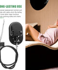 Straight Up Universal Recliner Release Cable Replacement With Heavy Duty Aluminum Spring Pull Handle, black pull handle and cable.