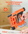 Real Deal Power Tool For Weekend Warriors Knocking Out Home Builds This Cordless 2 In 1 Brad Nailer And Staple Gun Packs 18 Gauge 5 8 Inch Muscle, showing tool with fasteners.