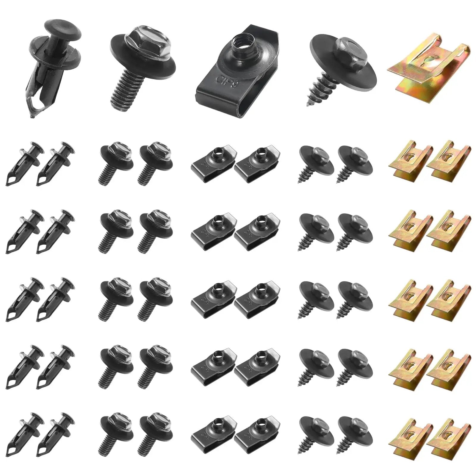 Universal Car Fastener Kit 100pcs - Perfect Fit!