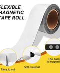 Dry Erase Magnetic Tape Roll 2 Inch By 15 Feet Reusable Label Strips No Glue No Residue Writable And Self Cut shown unrolled