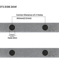 6 Inch Hardened Steel Vise Jaw Plates Pair With Mounting Screws For Bench Tools showing top view with measurements and details.