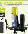 Sturdy Vertical Tapping Machine With 9.84 Inch Arm Effortlessly Drill Holes In Wood Plastic Metal Using M3 To M6 Threads For Precision Workshop Jobs And Reliable Industrial Grade Performance Every Single Time adjustable speed feature showing 7-speed button and motor.