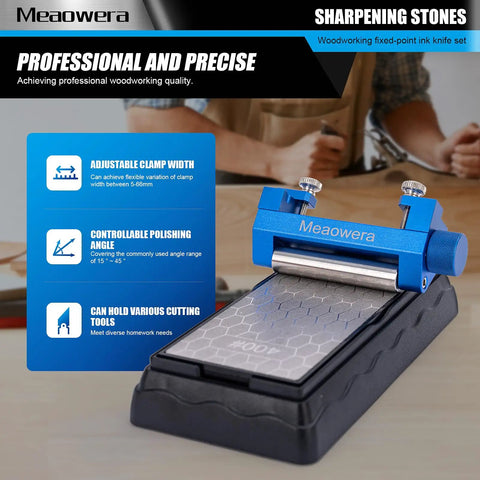 Image of Pro Grade Chisel Sharpening Kit With Sharpening Stones And Honing Guide Wood Chisel Sharpener and Planer Blade Sharpener