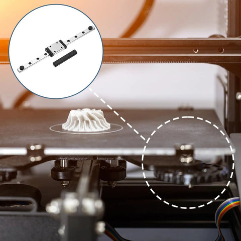 MGN7 150mm Linear Sliding Rail Guide With MGN7H Carriage Block And Mini Guide in 3D printer setup