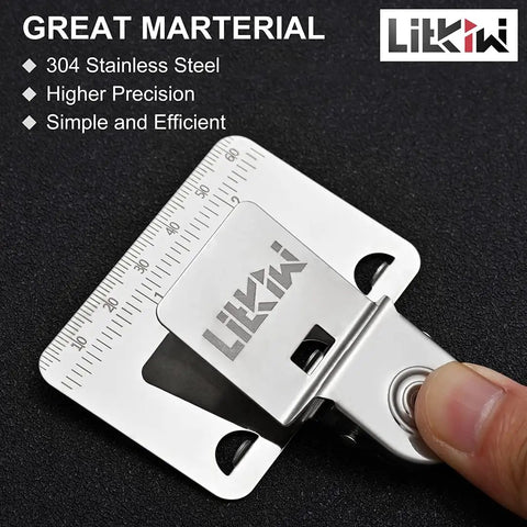 2 Pack Double Scale Measuring Tape Clips In 304 Stainless Steel Corner Measuring Tool for Accurate Positioning