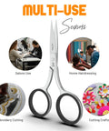 Pro Grade Precision Facial Hair Scissor For Eyebrows, Mustache And Beard, Premium Stainless Steel Grooming Tool for Multi-Use