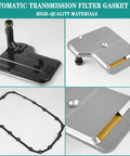 6L45E CL45E Automatic Transmission Filter Kit With Oil Pan Gasket For BMW 2007 2013 showing filter and gasket design