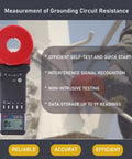 Digital Clamp Ground Resistance Meter 200 Ohm Plus Edition, Fast Readout For Quick Grounding Checks, No Lead Breakdown Needed, Heavy-Duty Tool For Power Construction Oilfields Meteorology And Industrial Equipment, red clamp
