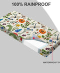Outdoor Bench Cushion With Ties 42 Inch By 18 Inch Waterproof Polyester Cover for patio loveseat with floral design.