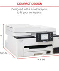 All-In-One Wireless Color Printer With Refillable Ink Tank System, Duplex Printing, Auto Document Feeder, Compact Desktop Design